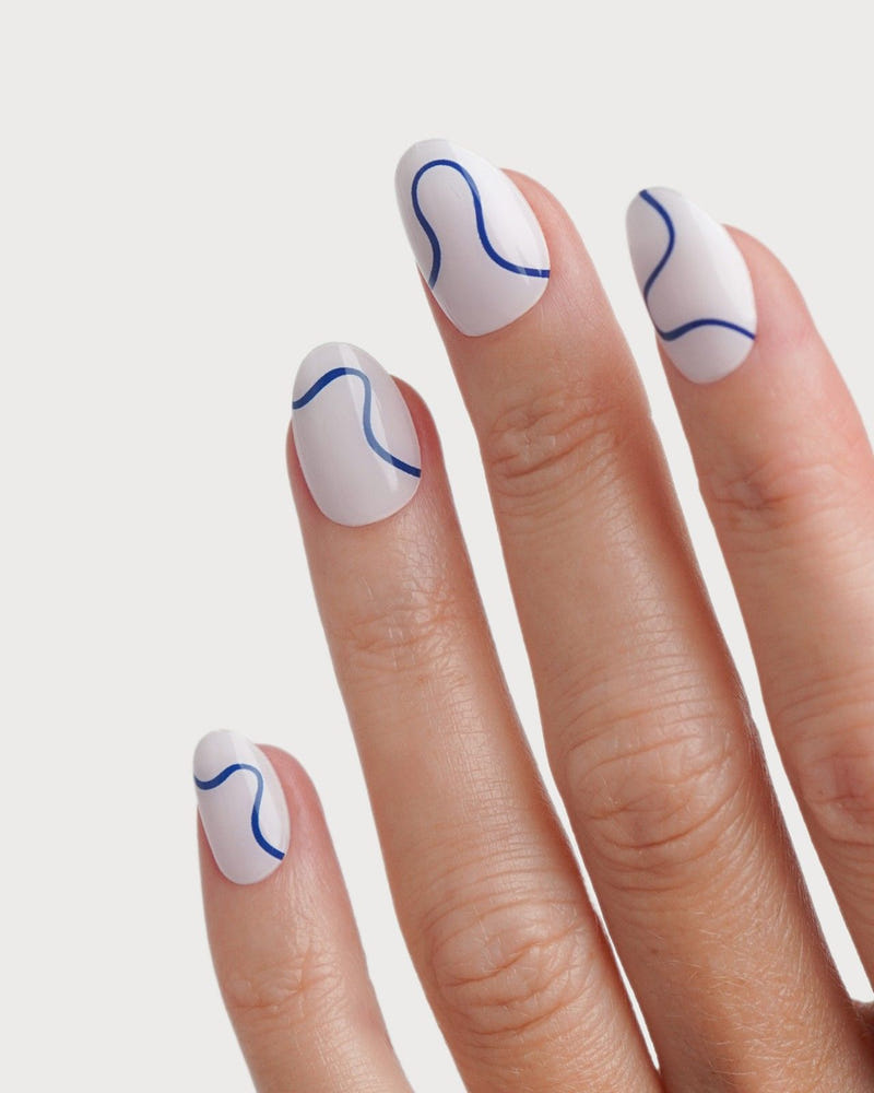 Blue Swirls UV Gel Strips
