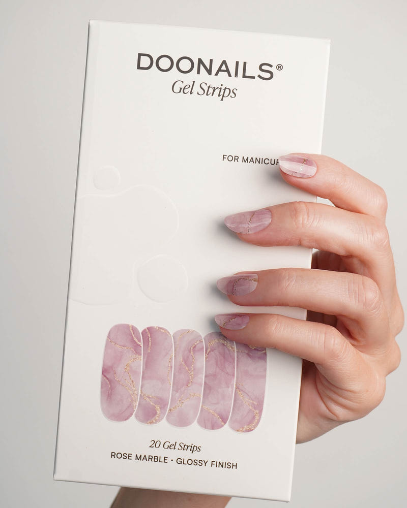 Rose Marble Gel Strips - Doonails