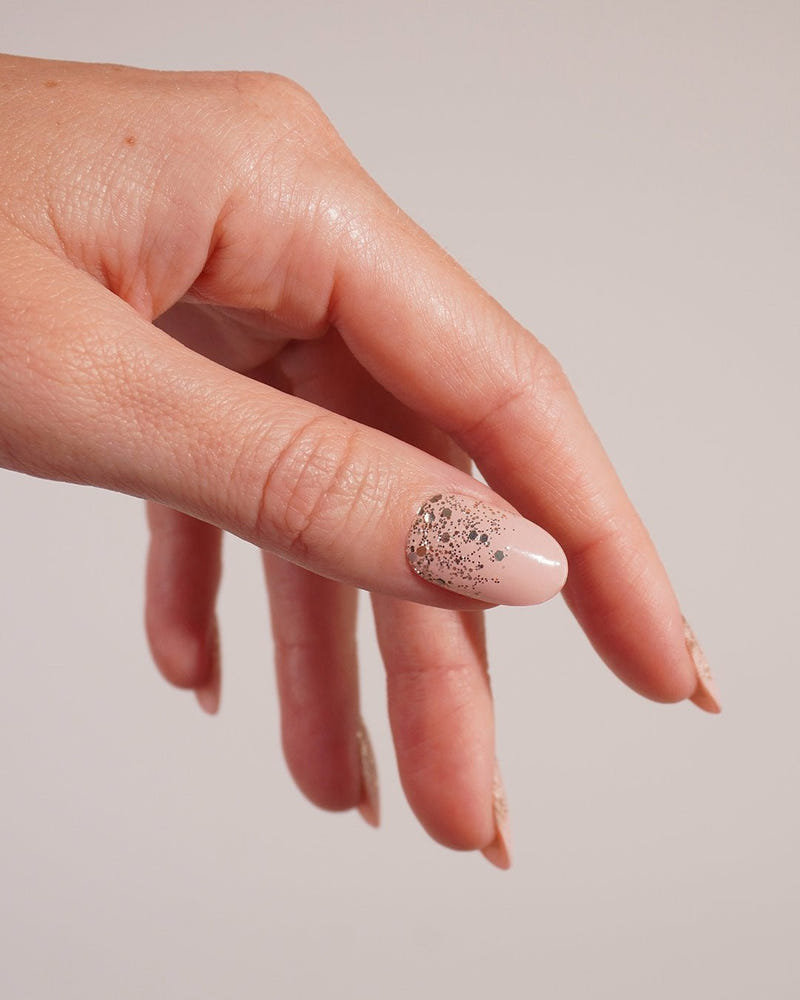 Gold Glitter Ombre Gel Strips - Doonails