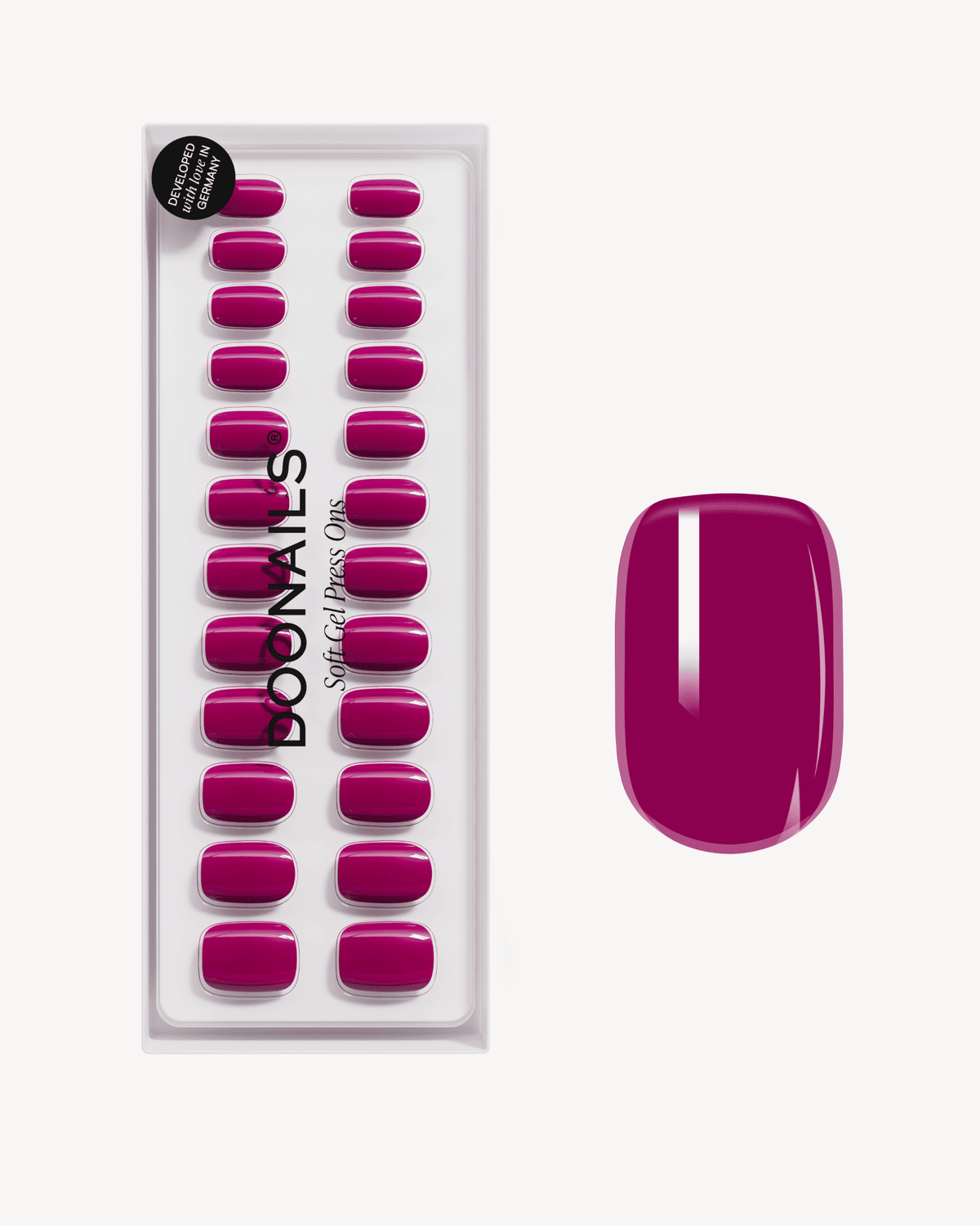 Acai Berry Short Square Soft Gel Press Ons - Doonails
