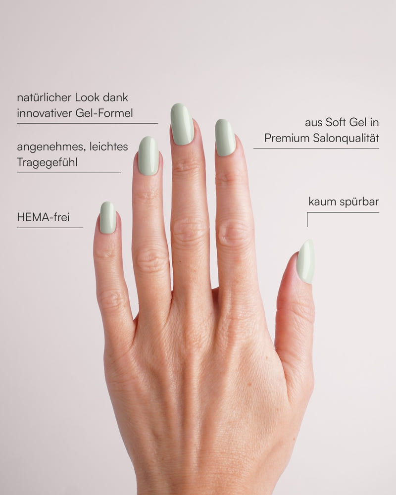Cute Cucumber Medium Round Soft Gel Press Ons - Doonails