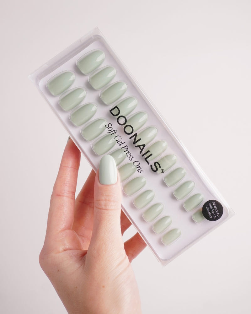 Cute Cucumber Medium Round Soft Gel Press Ons - Doonails