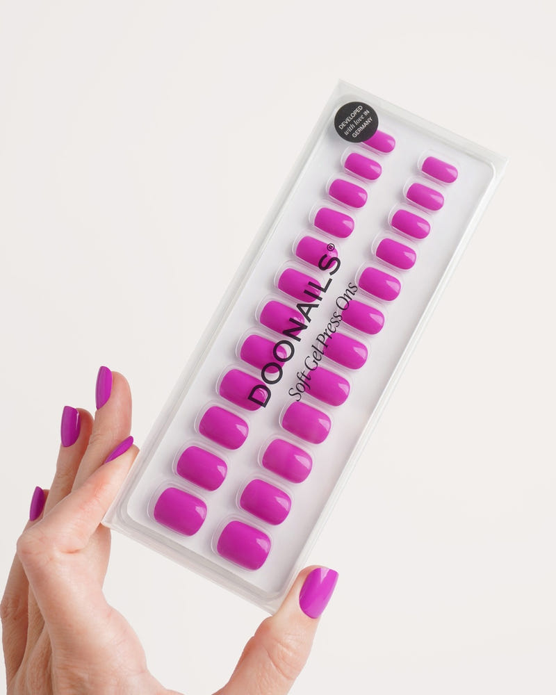 Dragonfruit Extra Short Square Soft Gel Press Ons - Doonails