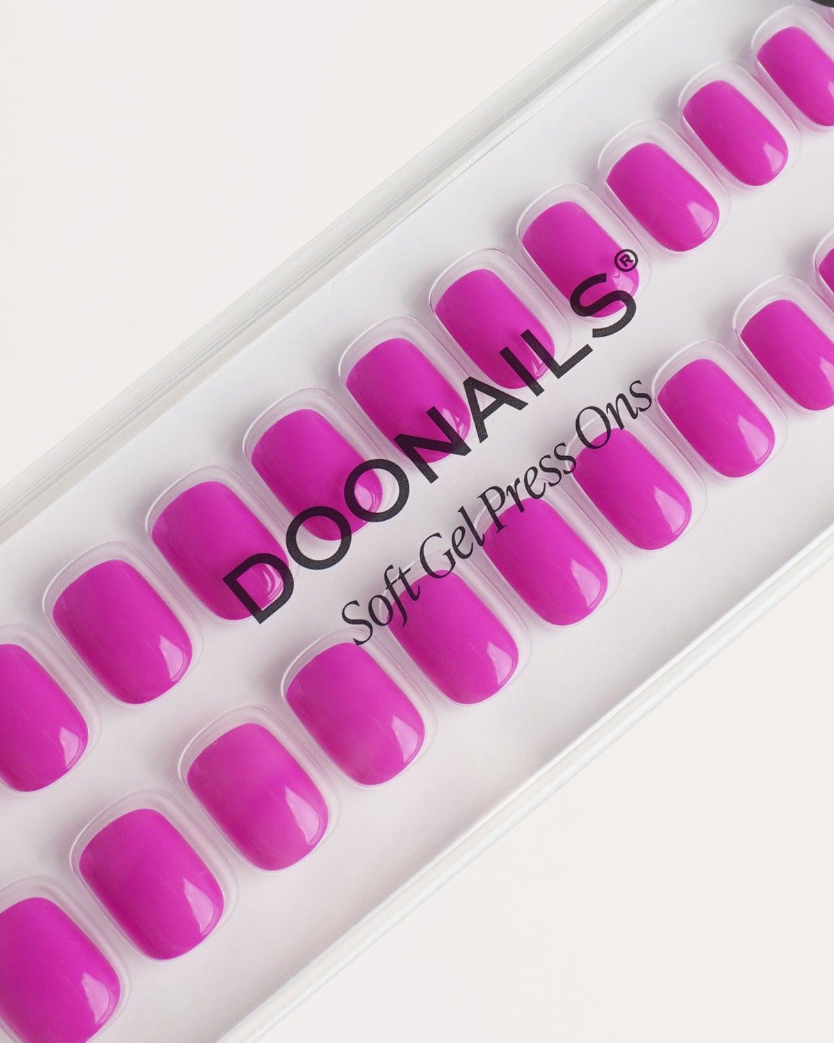 Dragonfruit Extra Short Square Soft Gel Press Ons