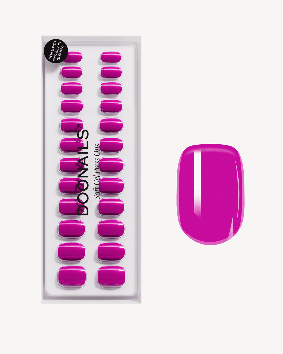 Dragonfruit Extra Short Square Soft Gel Press Ons - Doonails