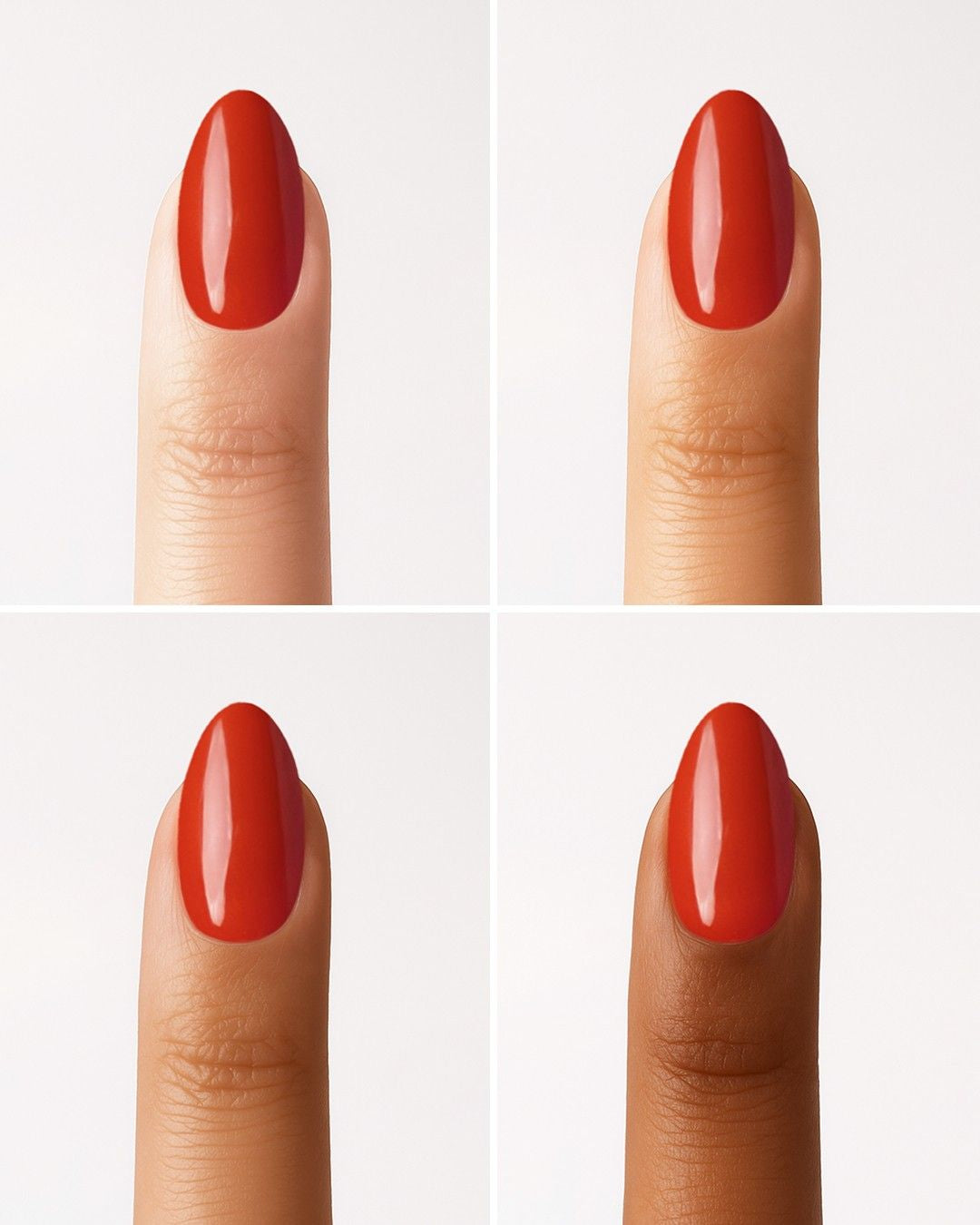 Fireplace Short Almond Soft Gel Press Ons