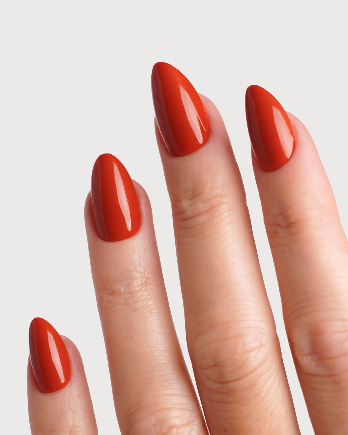 Fire Place Short Almond Soft Gel Press Ons