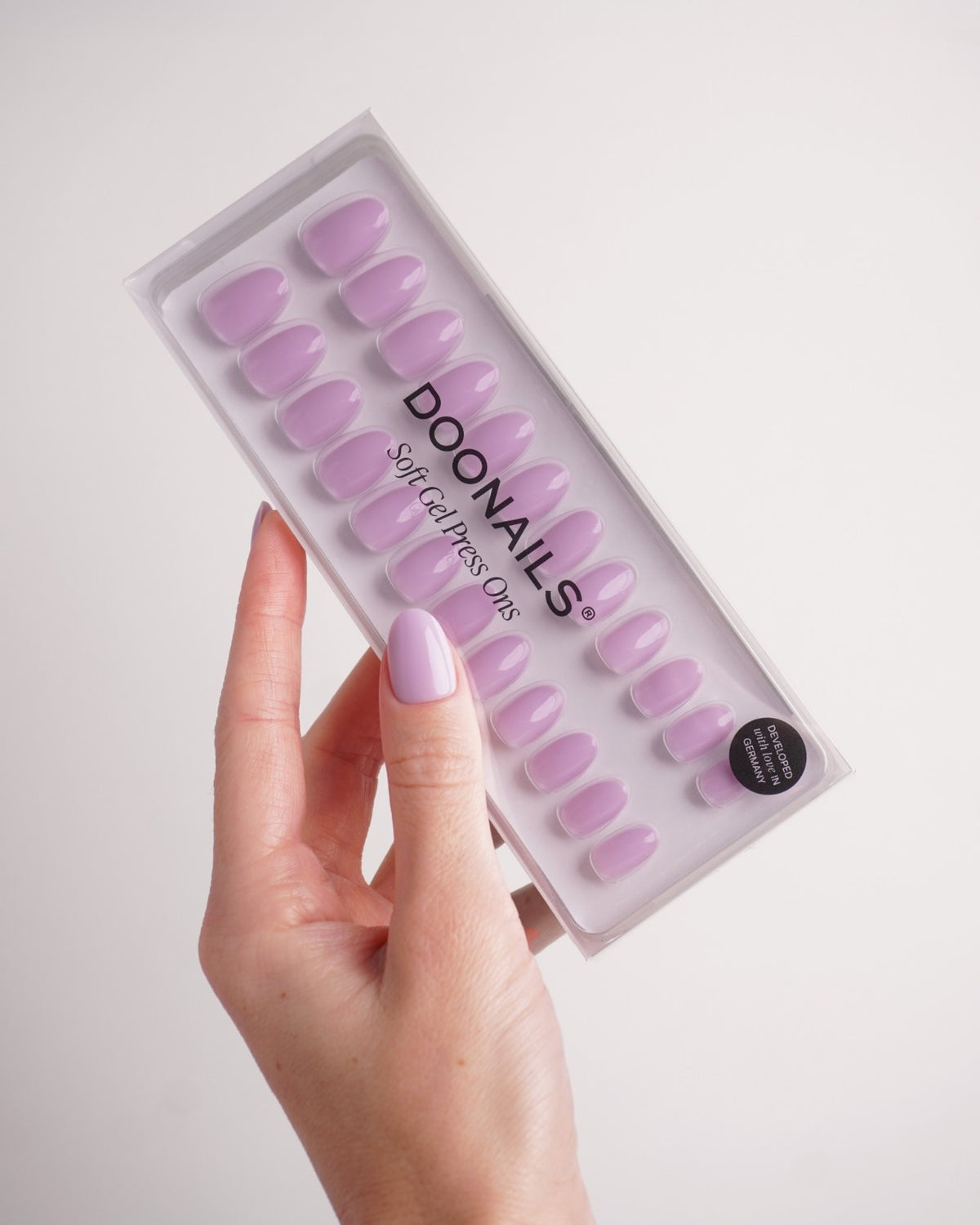 Lavender Mist Short Round Soft Gel Press Ons