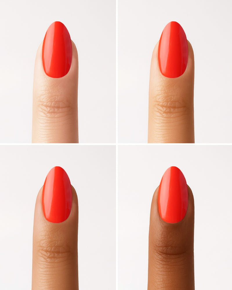 On Fire Short Almond Soft Gel Press Ons - Doonails