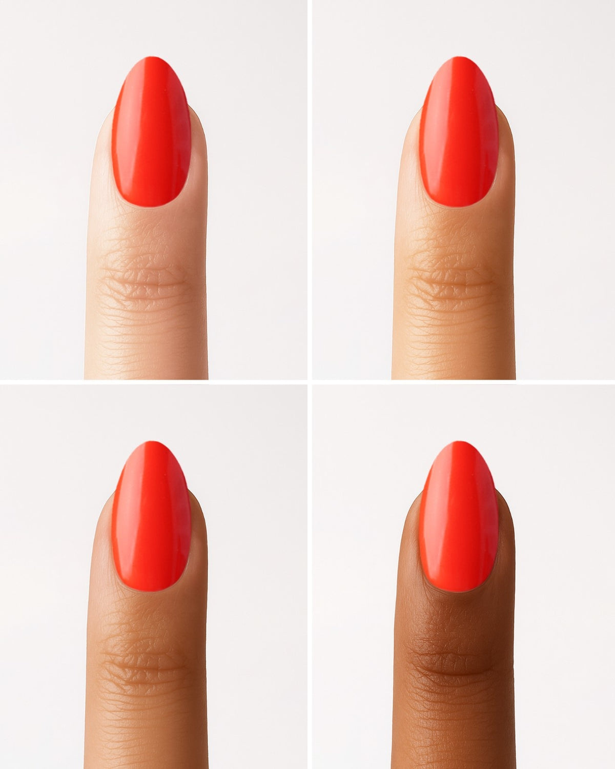 On Fire Short Almond Soft Gel Press Ons