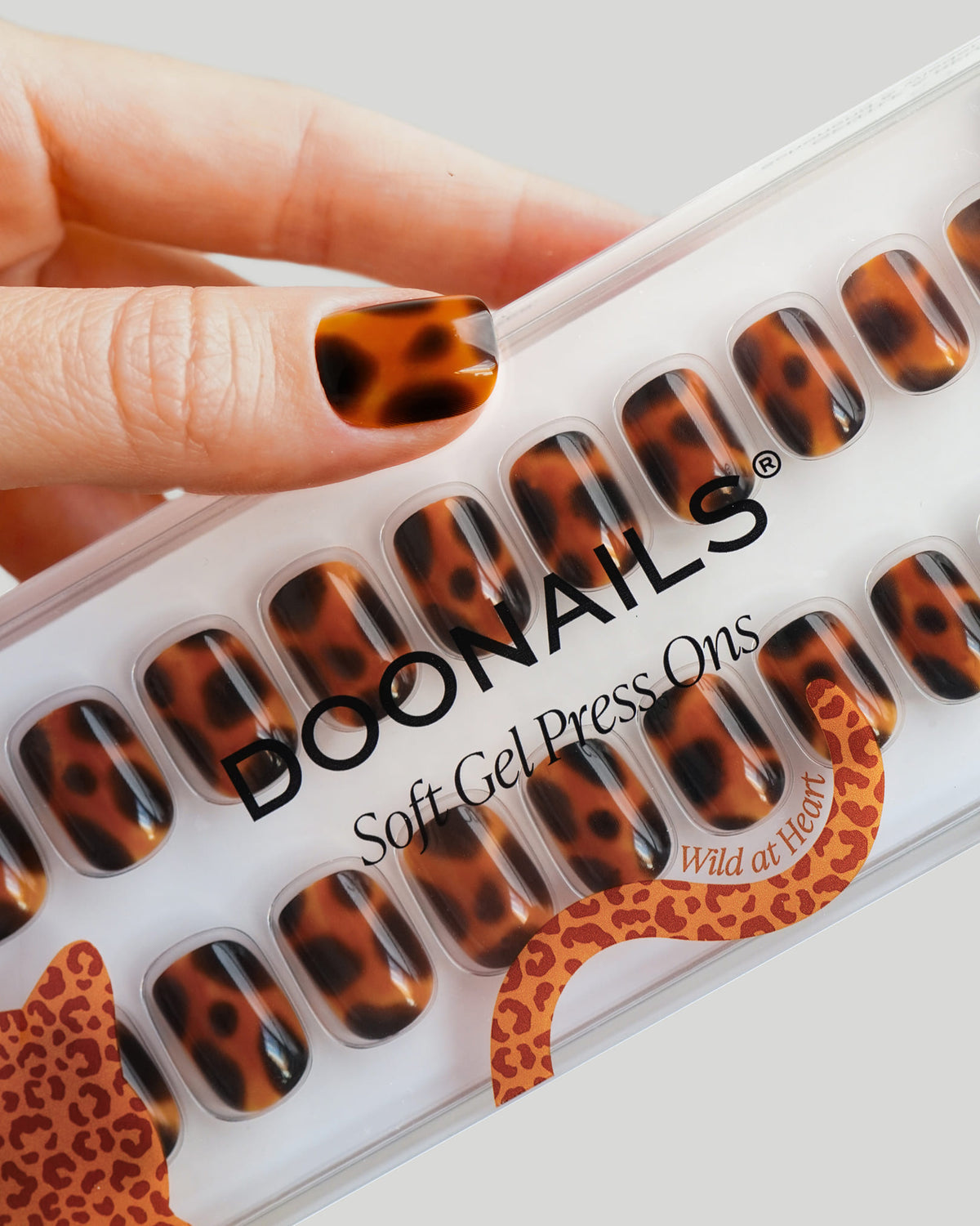 Wild Heart Extra Short Square Soft Gel Press Ons