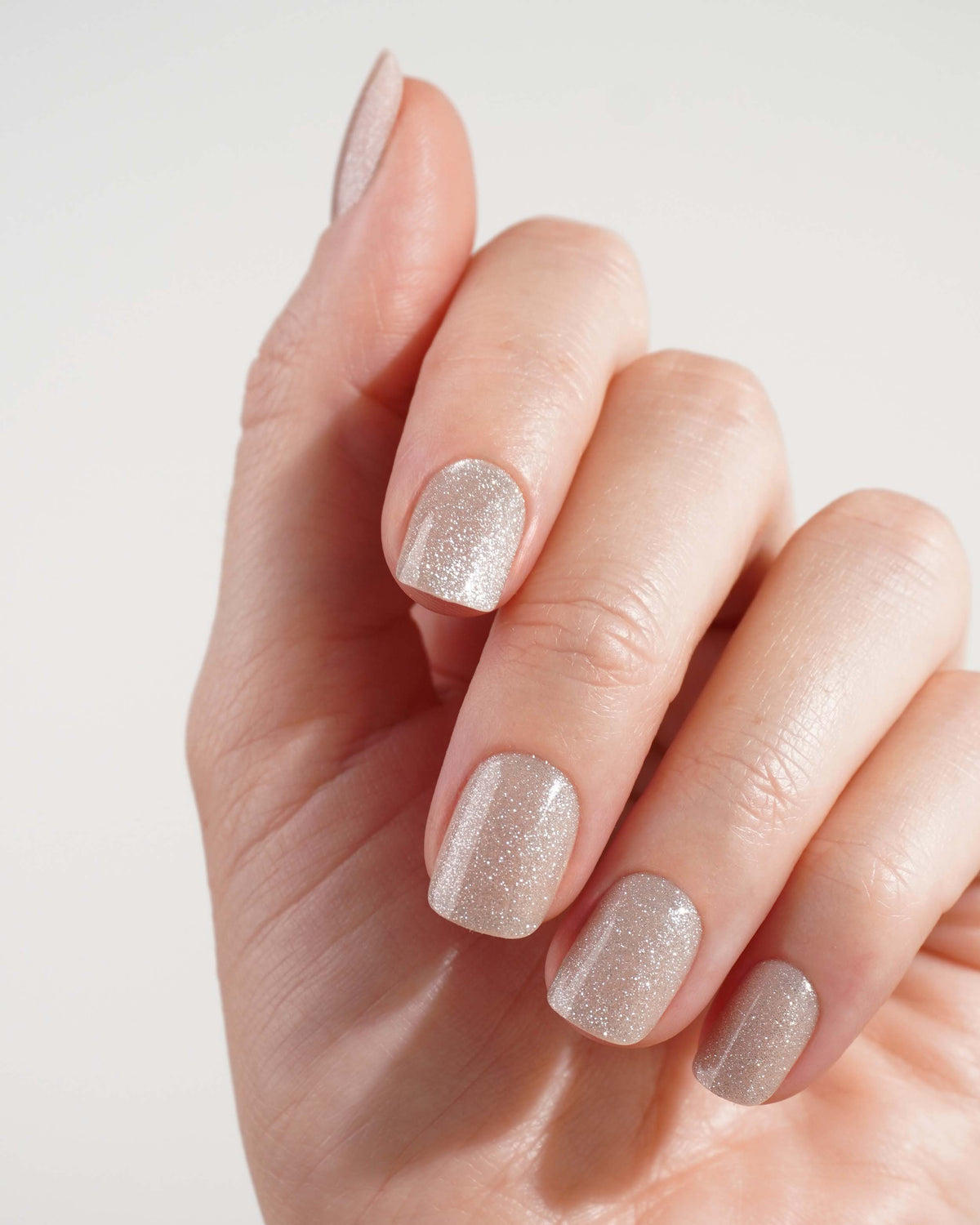 Champagne Cat Eye Extra Short Square Soft Gel Press Ons