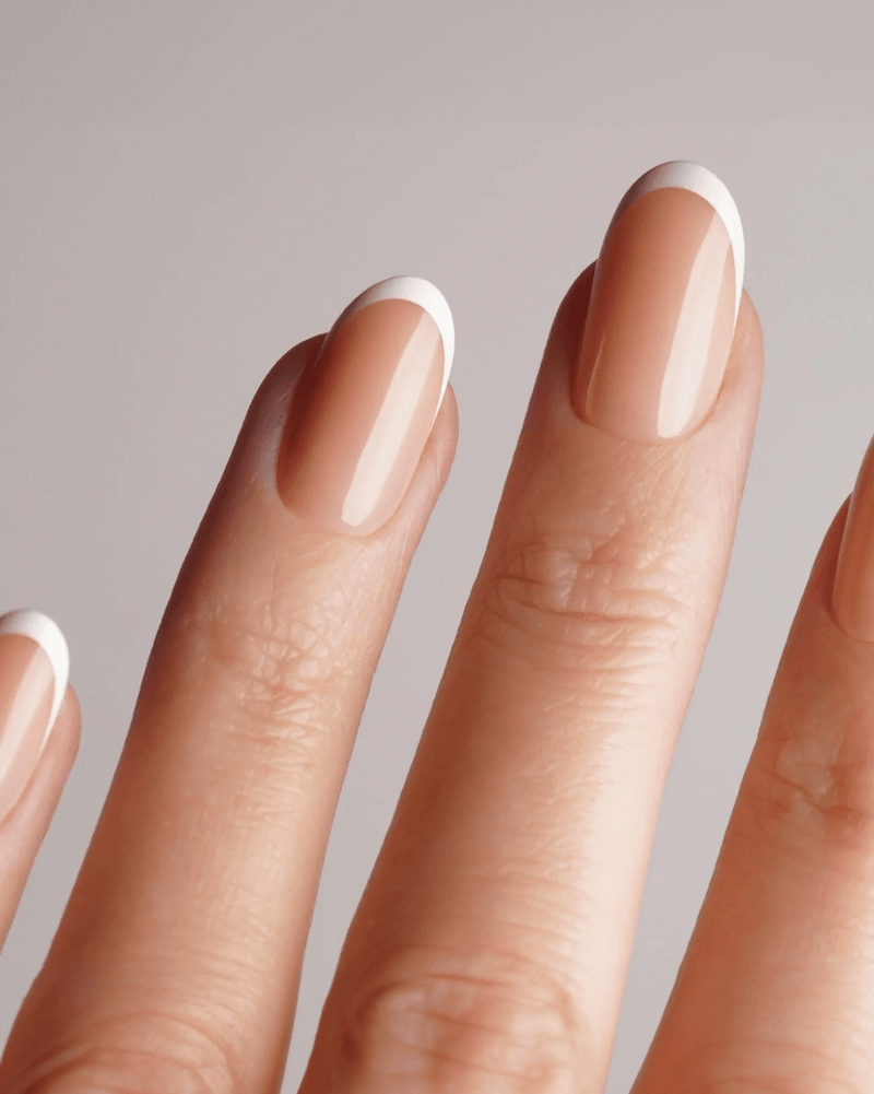 Classic French Medium Round Soft Gel Press Ons - Doonails