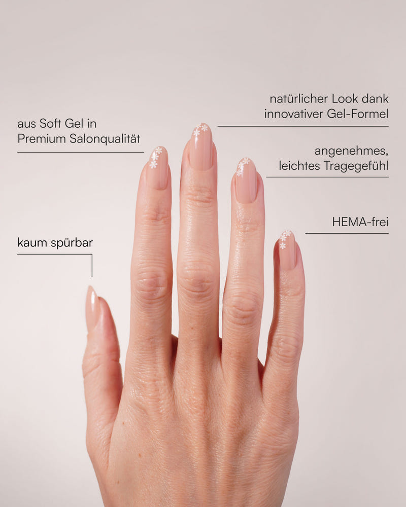 Flower Power Medium Round Soft Gel Press Ons - Doonails
