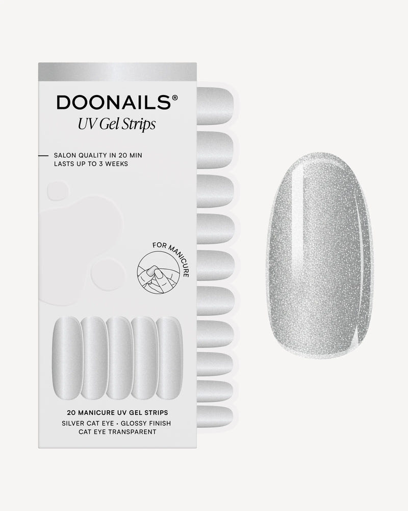 Silver Cat Eye UV Gel Strips