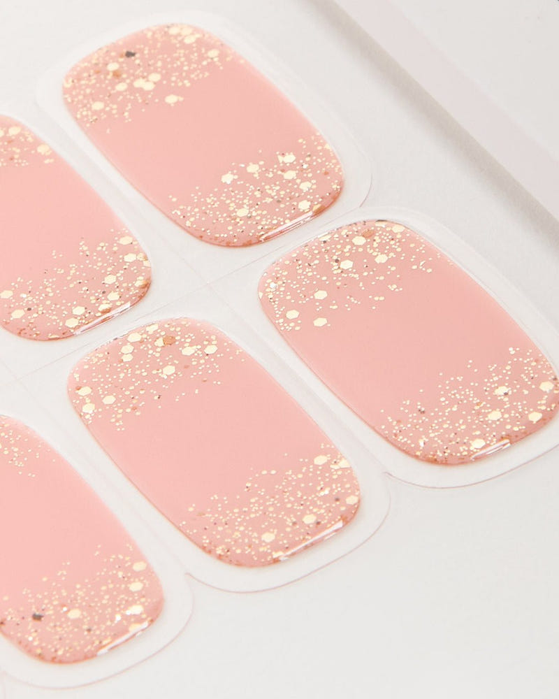Gold Glitter Ombre Gel Strips - Doonails
