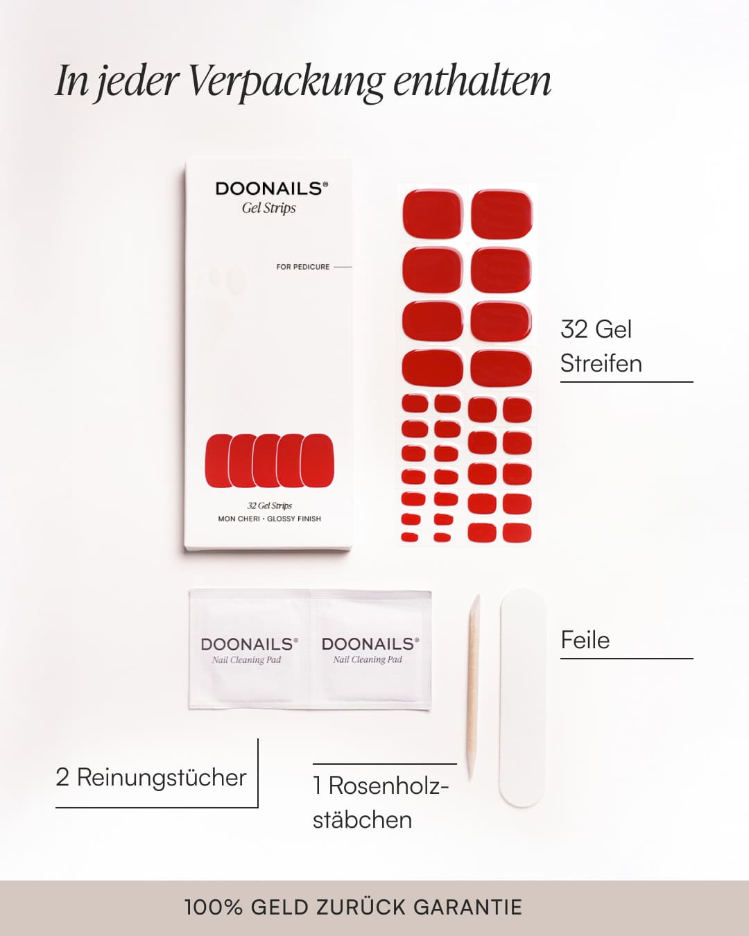 Sommer Pediküre Starter Set - Gel Strips - Doonails