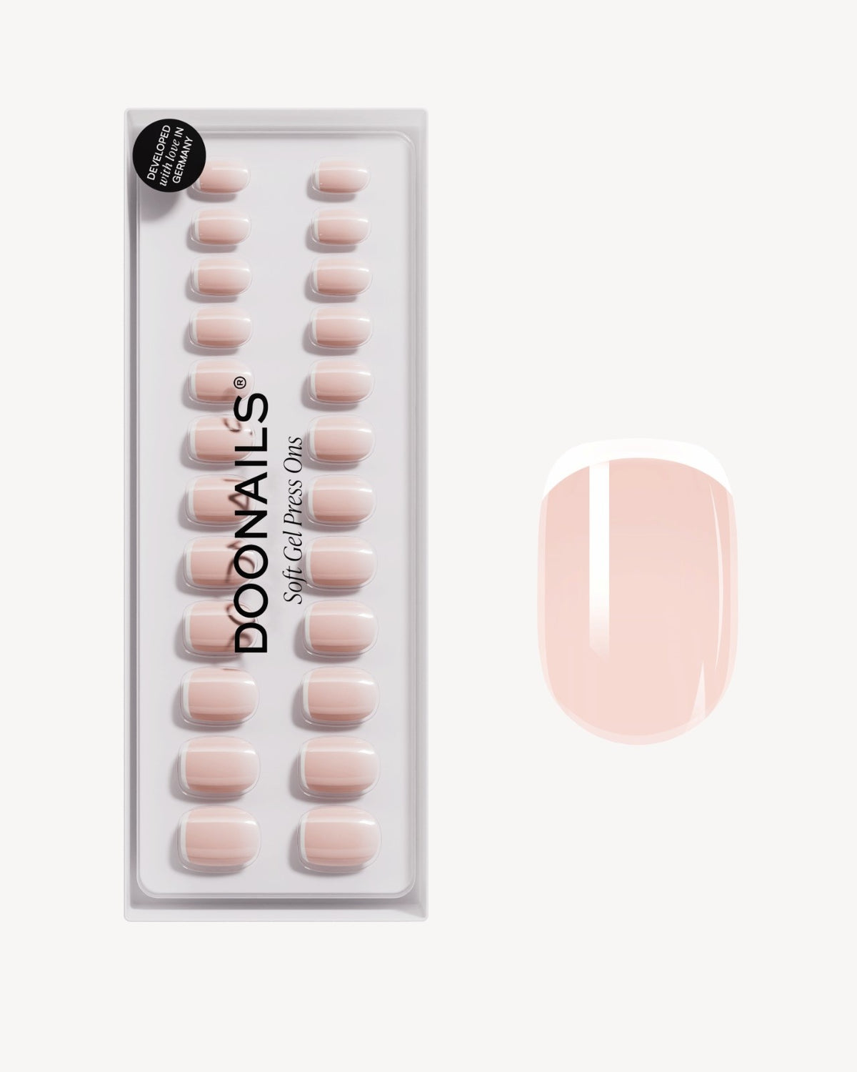 Classic French Extra Short Square Soft Gel Press Ons - Doonails