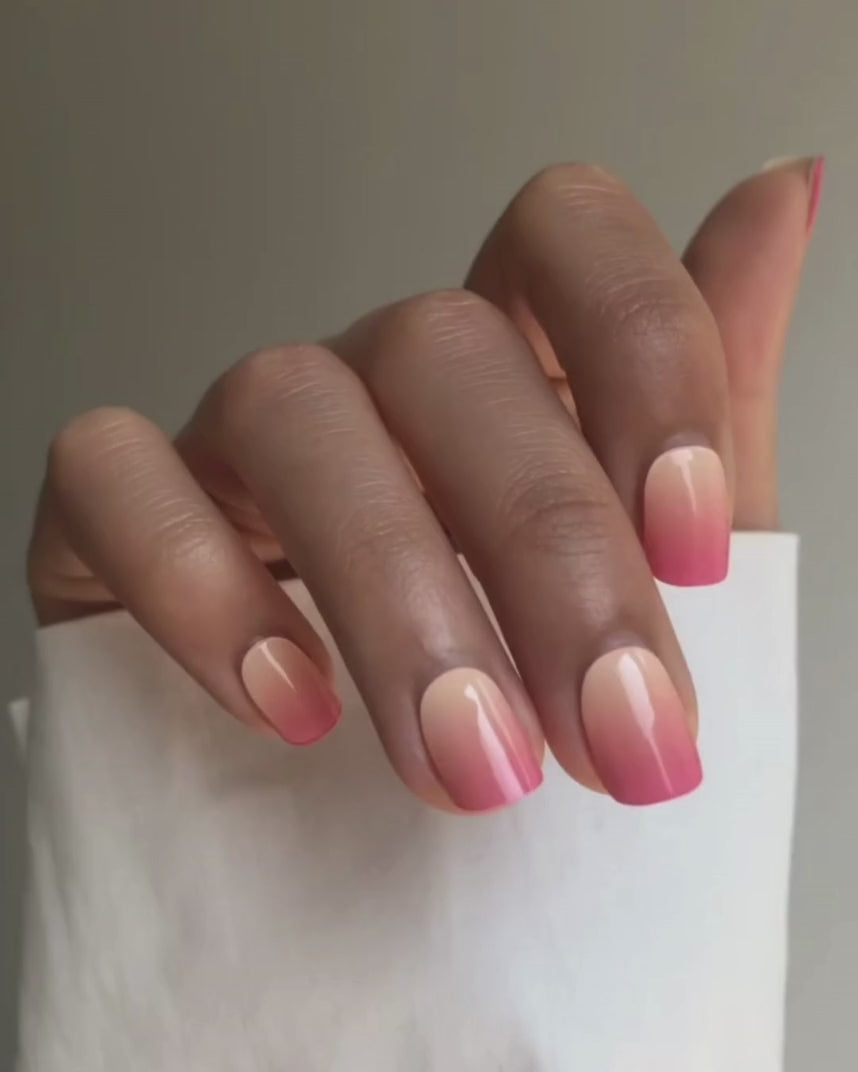 Orange Pink Ombre UV Gel Strips