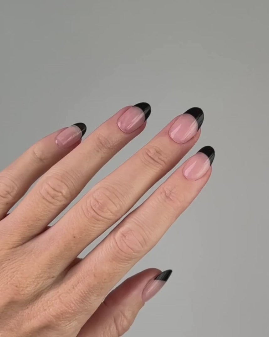 Black French UV Gel Strips