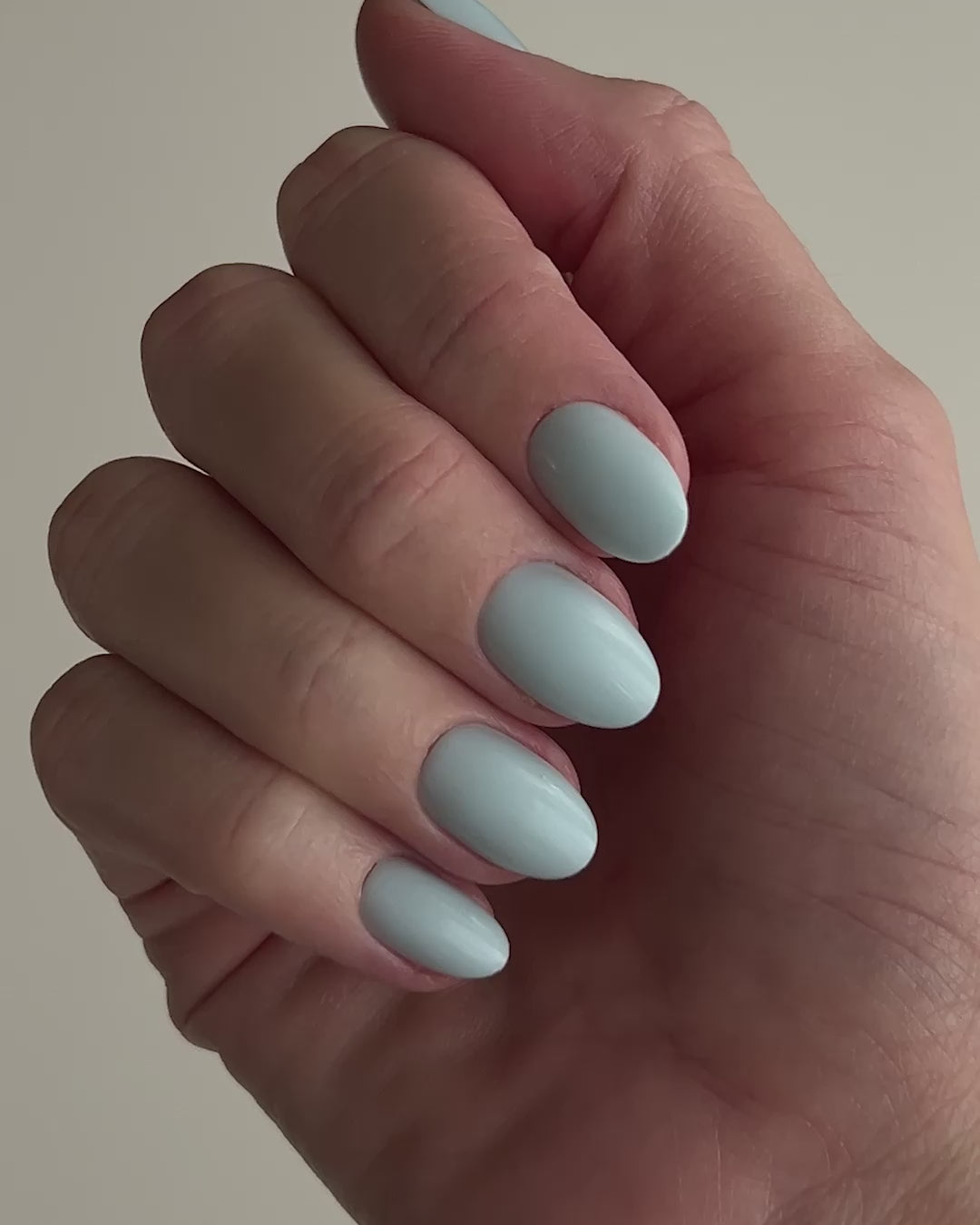 Baby Blue Short Round Soft Gel Press Ons