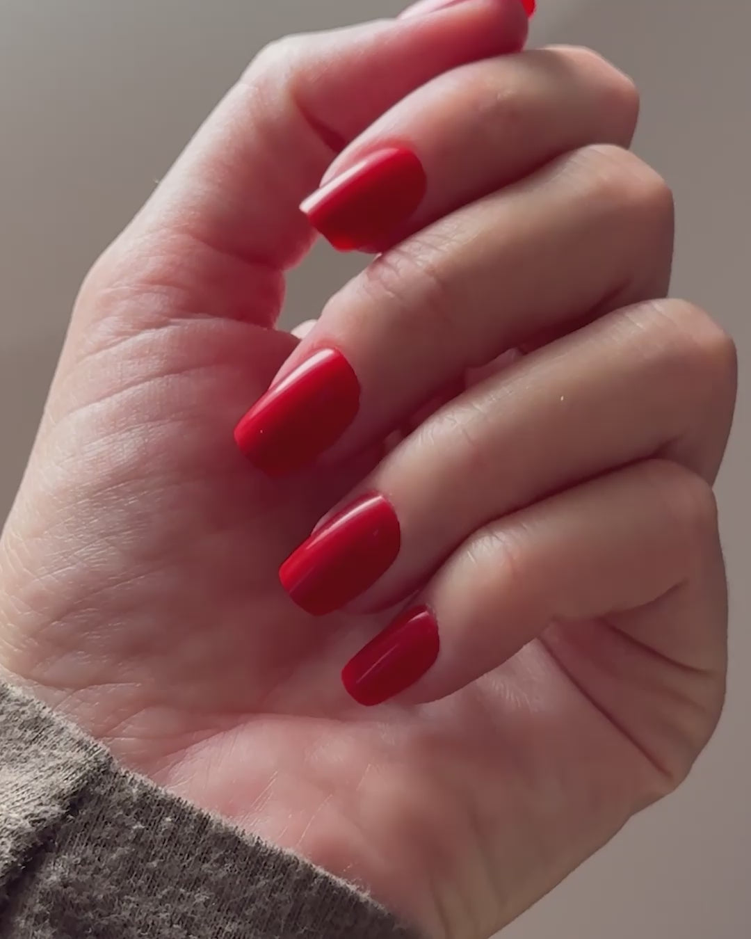 Rose Red Short Square Soft Gel Press Ons