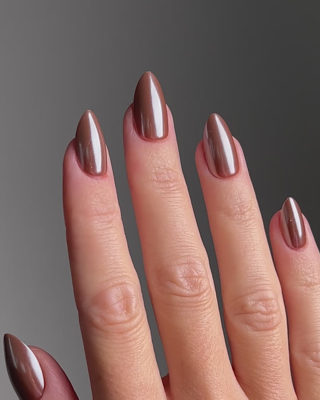 Glazed Chocolate Short Almond Soft Gel Press Ons