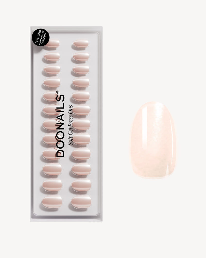 Prosecco Short Round Soft Gel Press Ons - Doonails